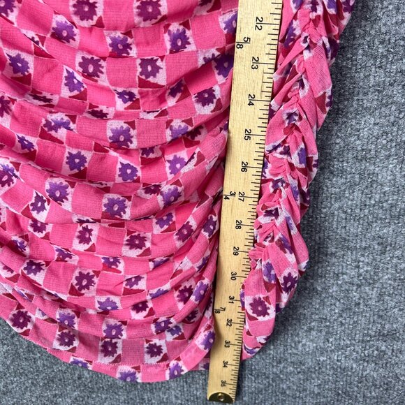 NEW Urban Outfitters UO Austin Mesh Dress Floral Pink Size M - Picture 6 of 8